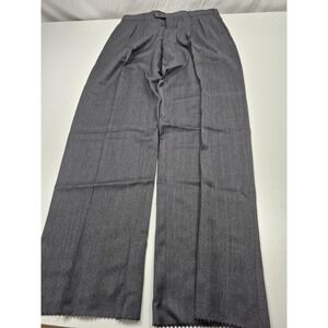 VTG Krizia Dress Pants Mens 36x36 Gray Wool Pleated Straight NWT FLAW